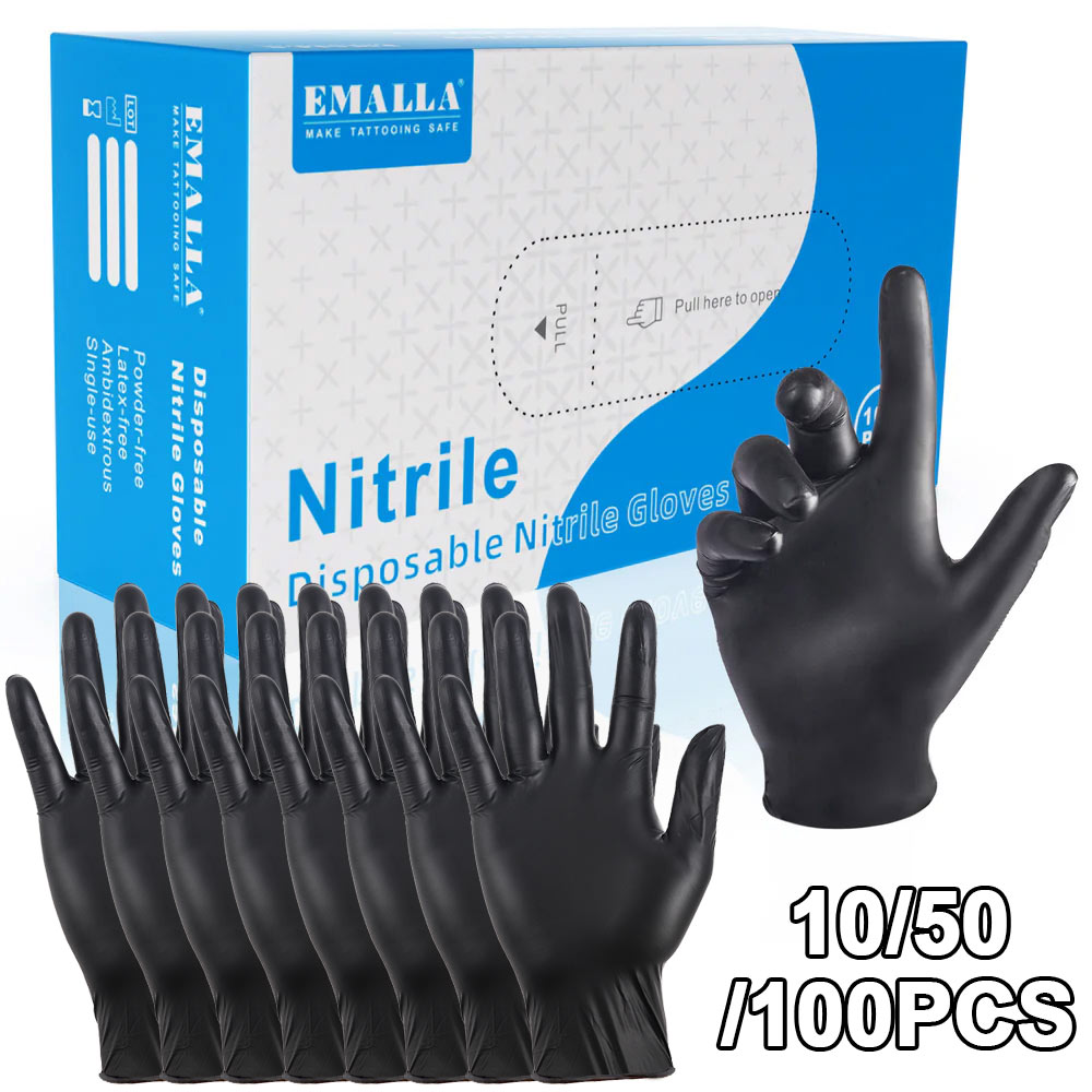 Disposable Gloves Nitrile - 100/50/10 Uds guantes desechables de tatuaje