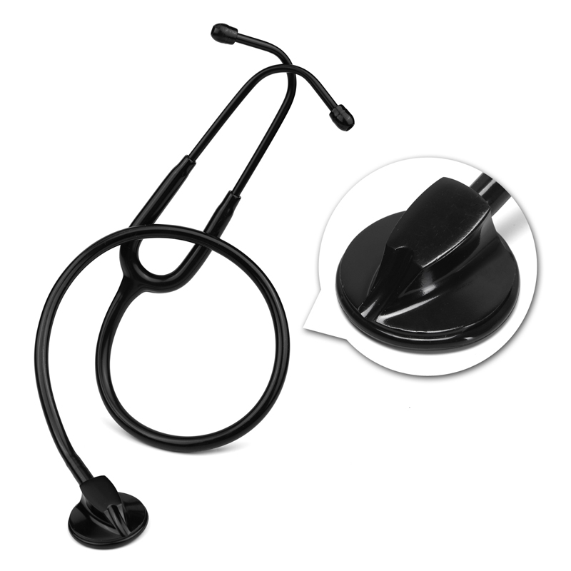 Medical Lab Equipments - Estetoscopio médico totalmente negro para cardiología,