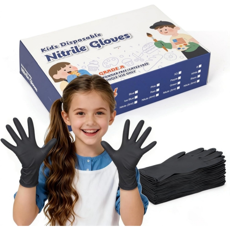 Disposable Gloves Nitrile - Guantes Desechables de Nitrilo Negros para