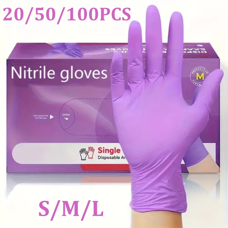 Disposable Gloves Nitrile - 50/100 Uds guantes de nitrilo violeta