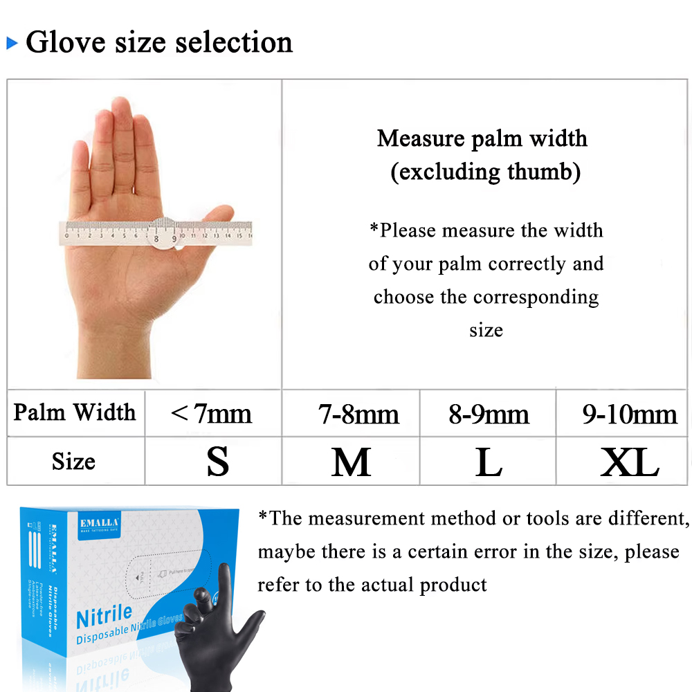 100/50/10 Uds guantes desechab - Disposable Gloves Nitrile reseña y precio