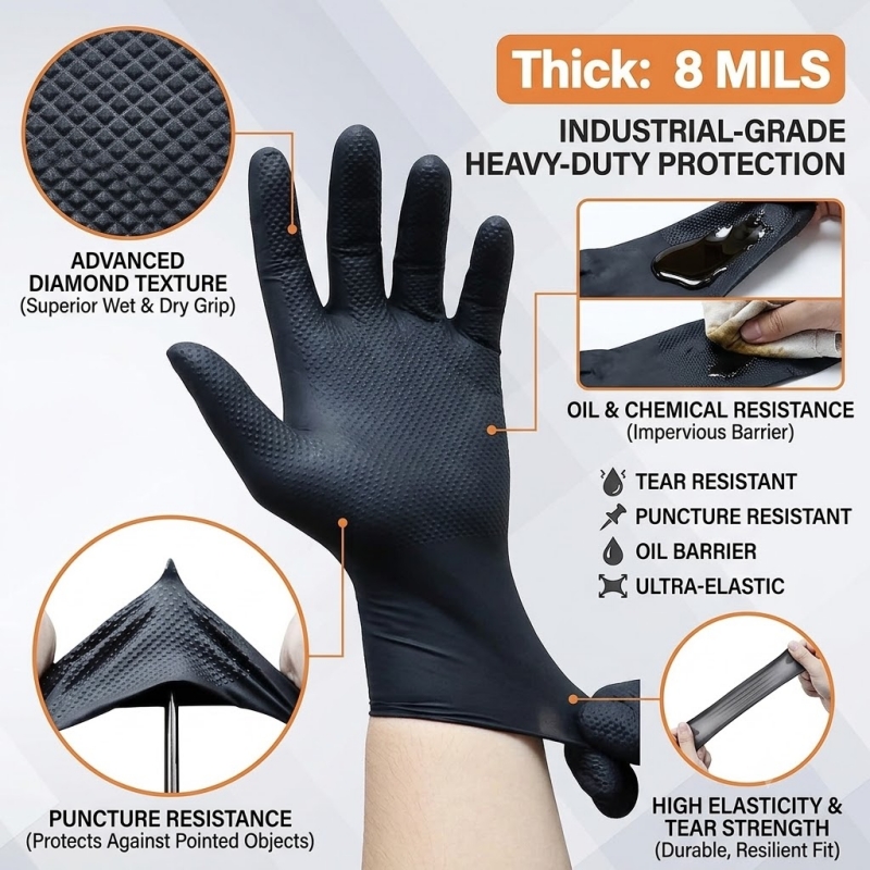 Guantes Industriales de Nitril - Disposable Gloves Nitrile reseña y precio