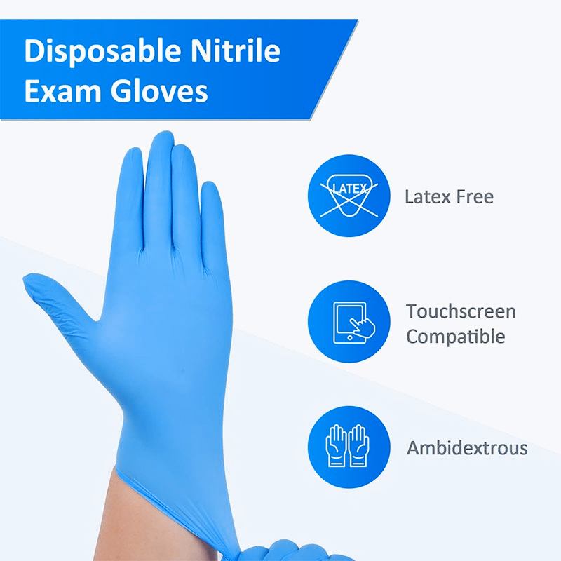 100 Guantes Desechables de Nit - Disposable Gloves Nitrile reseña y precio
