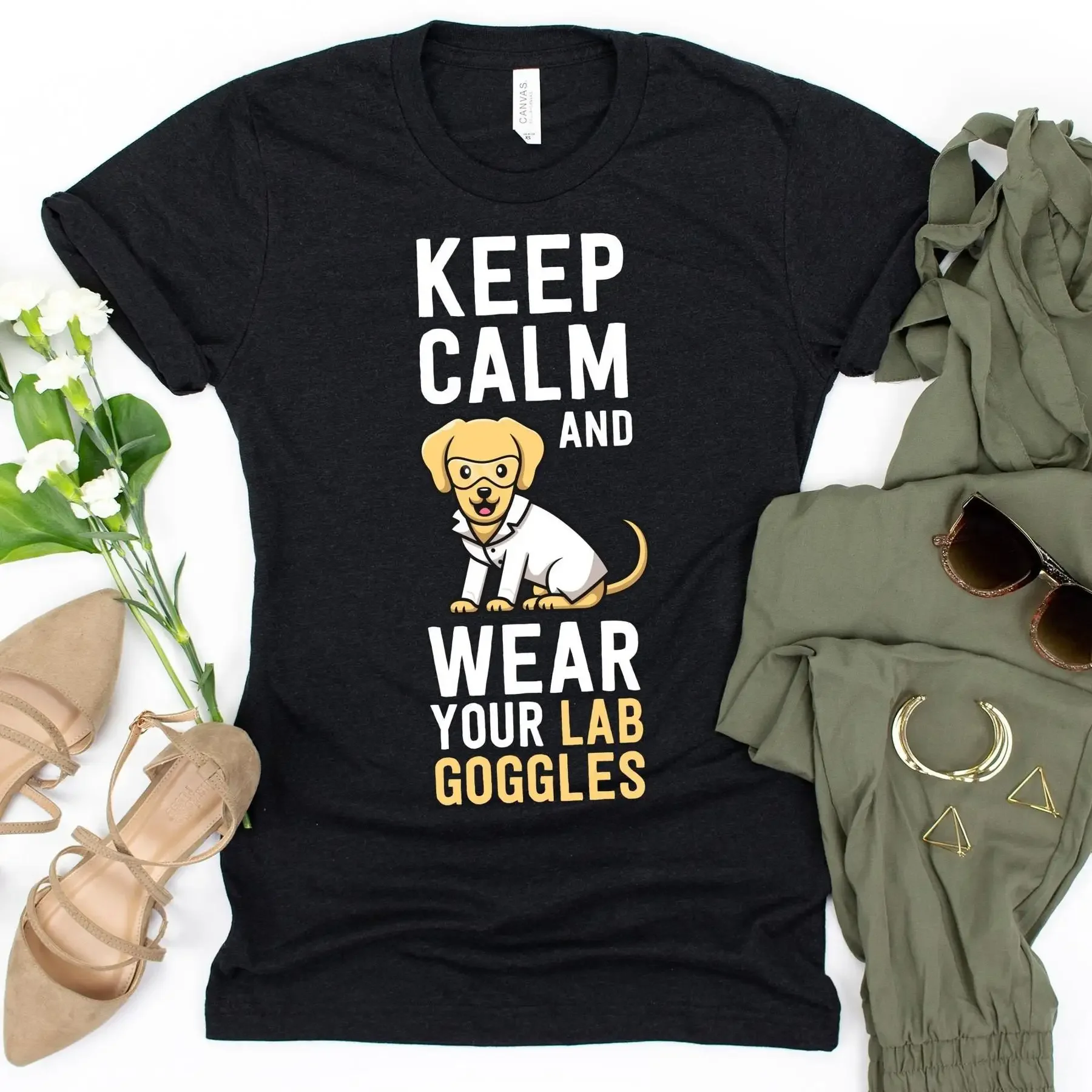Camiseta Keep Calm And Wear Yo - Medical Lab Technician reseña y precio