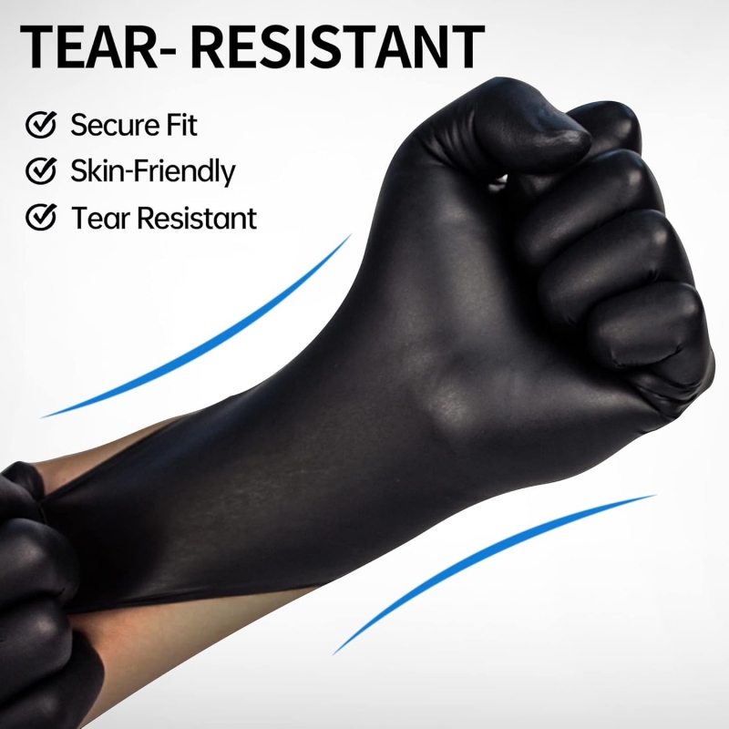 100 Guantes de Nitrilo Negros  - Disposable Gloves Nitrile reseña y precio