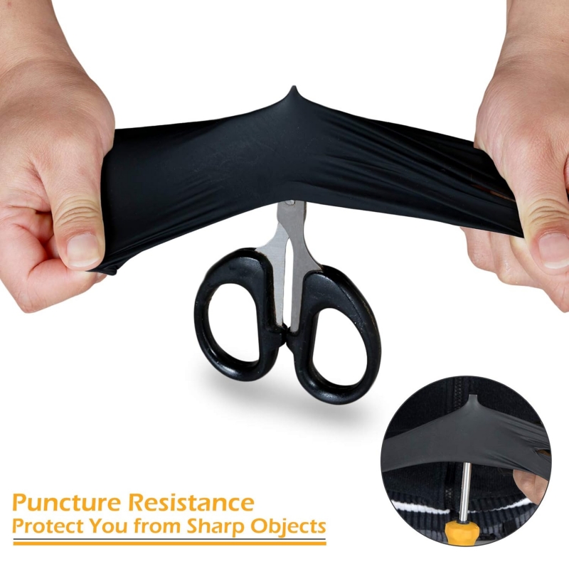 100 Guantes de Nitrilo Negros  - Disposable Gloves Nitrile reseña y precio