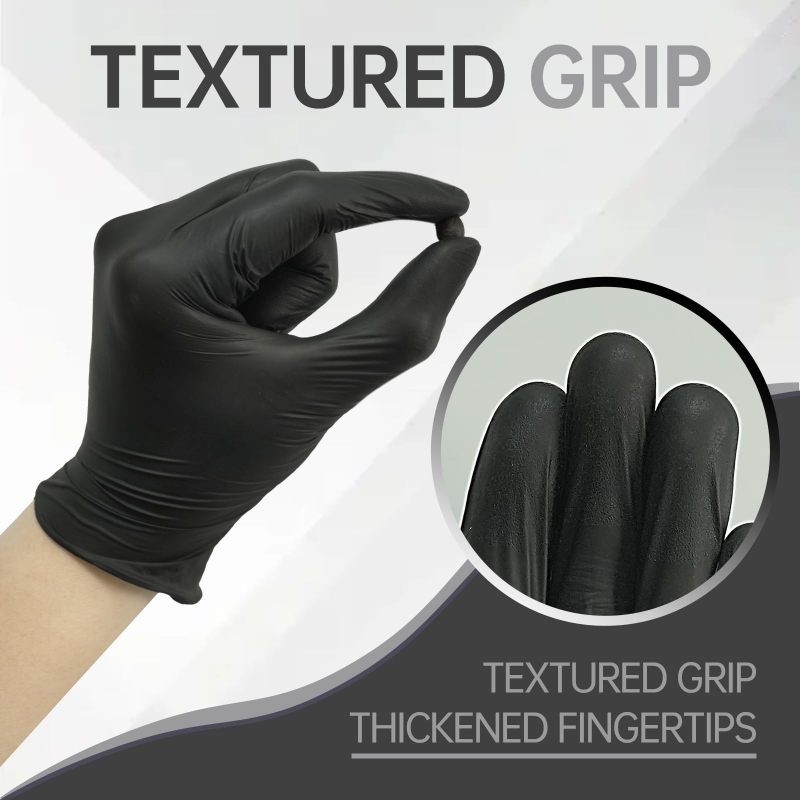 100 Guantes de Nitrilo Negros  - Disposable Gloves Nitrile reseña y precio